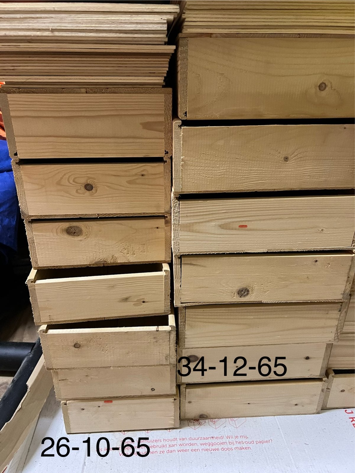 Houten kisten vis of wijn  kerstpakketten, Ophalen, 50 – 75, Minder dan 50 cm, 50 tot 100 cm