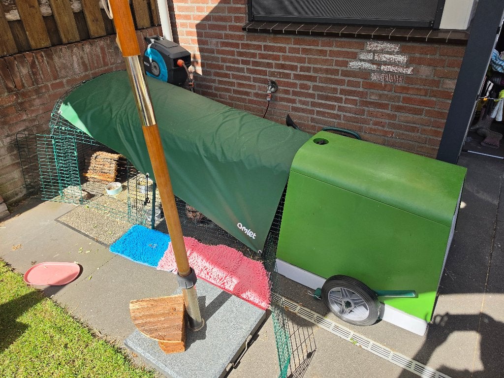 Omlet Eglu go incl 2 meter ren en wielen, Dieren en Toebehoren, Ophalen, 110 cm of meer, Zo goed als nieuw, 90 cm of meer