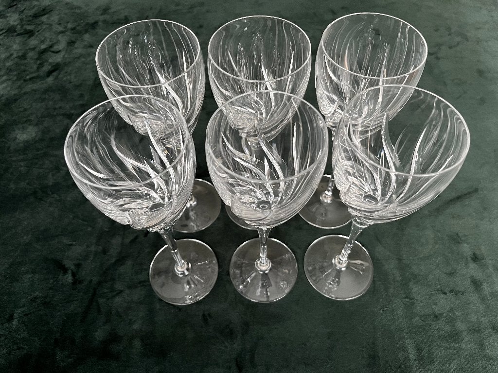Set van 6 kristallen Wedgwood Toscane Rode wijnglazen van AH, Glas of Glazen, Nieuw, Ophalen of Verzenden, Glas