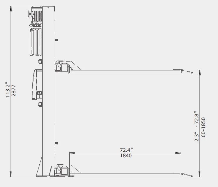 Wolf P110 1 koloms hefbrug voor grasmaaiers quads 1000kg, Ophalen, Nieuw