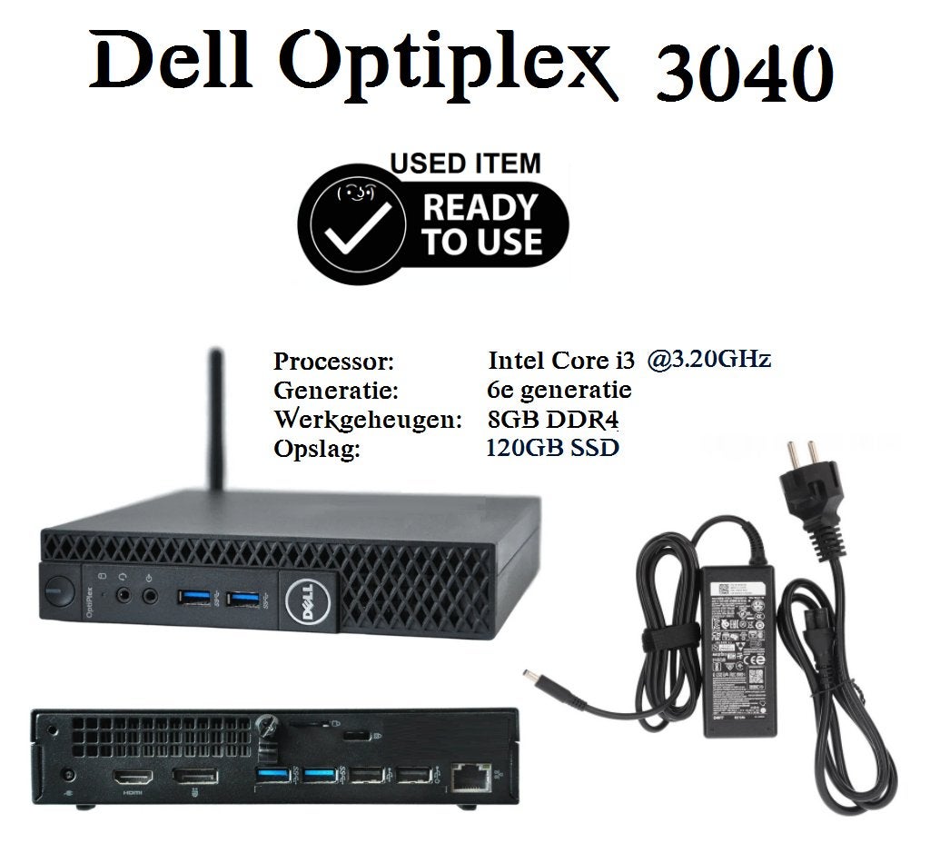 2 x Mini PC Dell Optiplex 3040 Micro, Computers en Software, 8 GB, Ophalen of Verzenden, Zo goed als nieuw, Dell