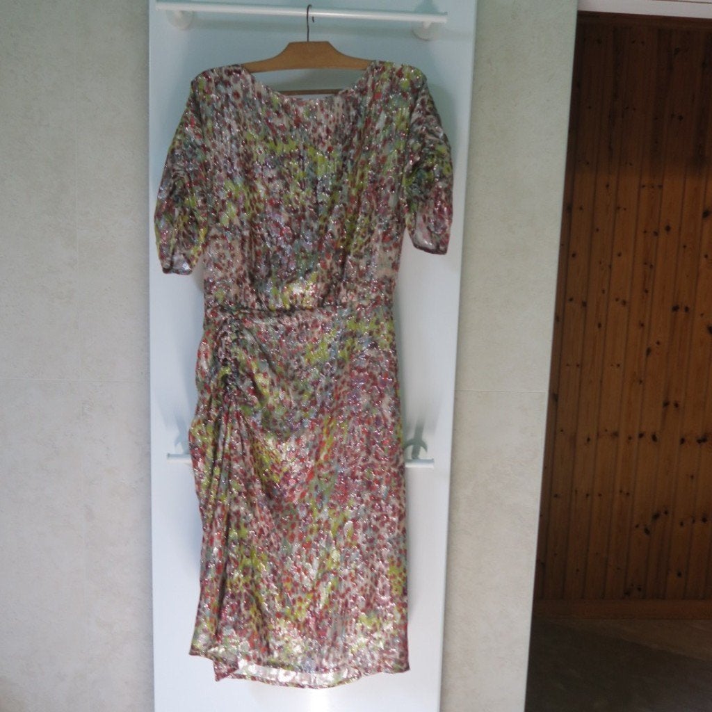 Kleedje zijde lurex multicolor met onderkleed Natan mt 38, Kleding | Dames, Maat 38/40 (M), Meerkleurig, Nieuw, Ophalen of Verzenden