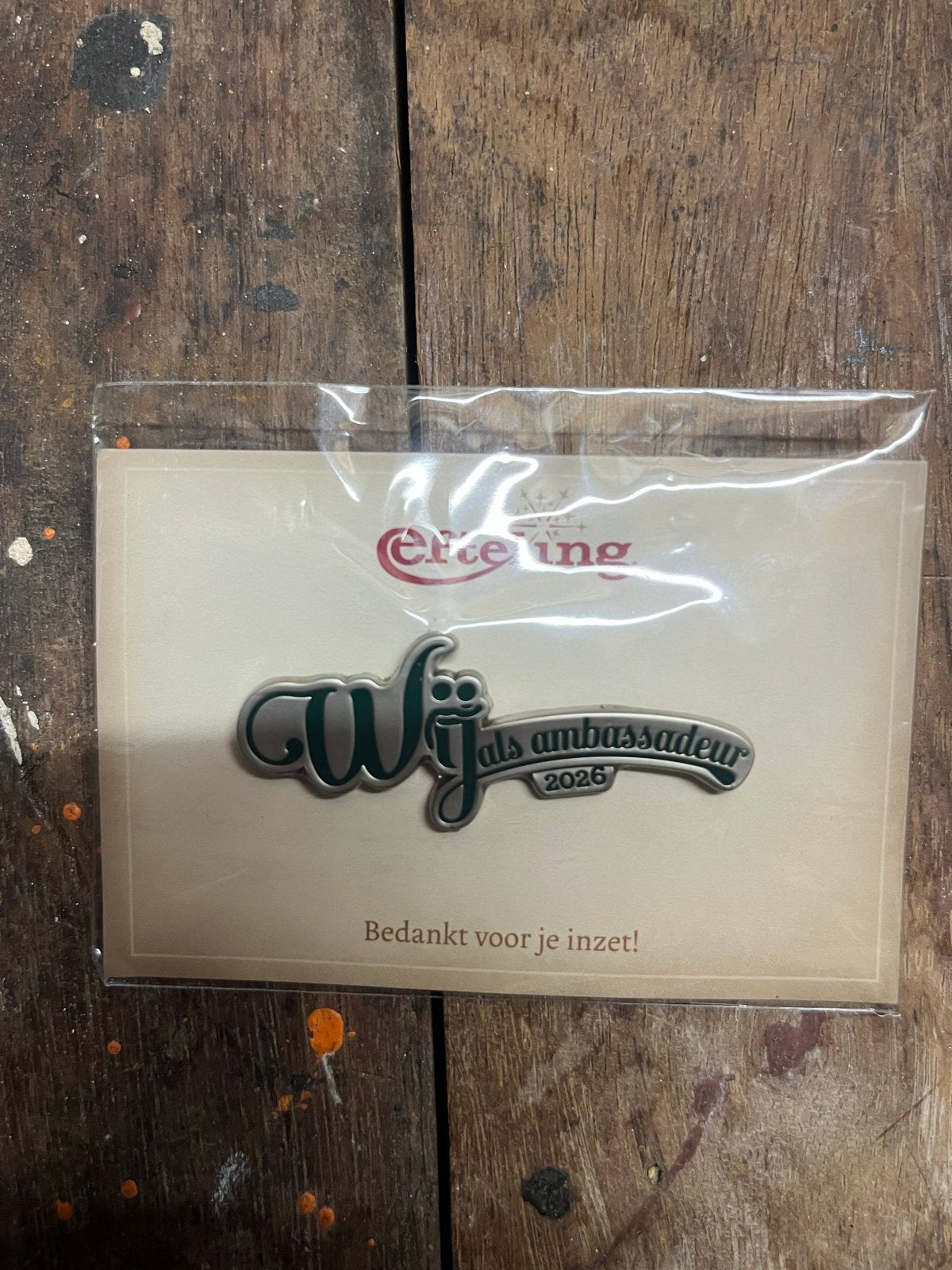Efteling 'Wij als ambassadeur 2026' pin, Verzamelen, Efteling, Ophalen of Verzenden, Nieuw, Button of Speldje