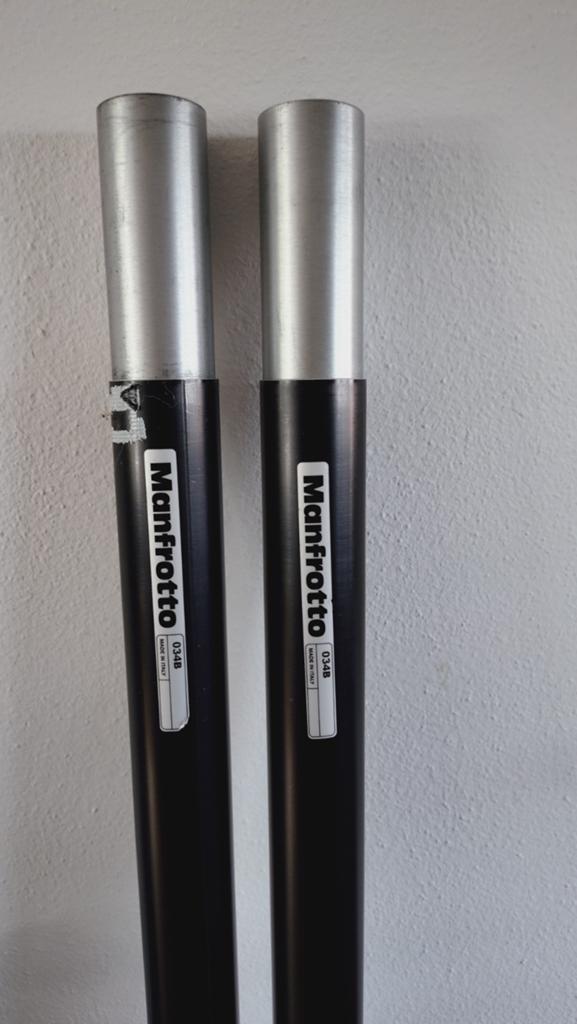 Manfrotto 034B Achtergrondsteunen - 1,5m (2 stuks), Ophalen, Gebruikt