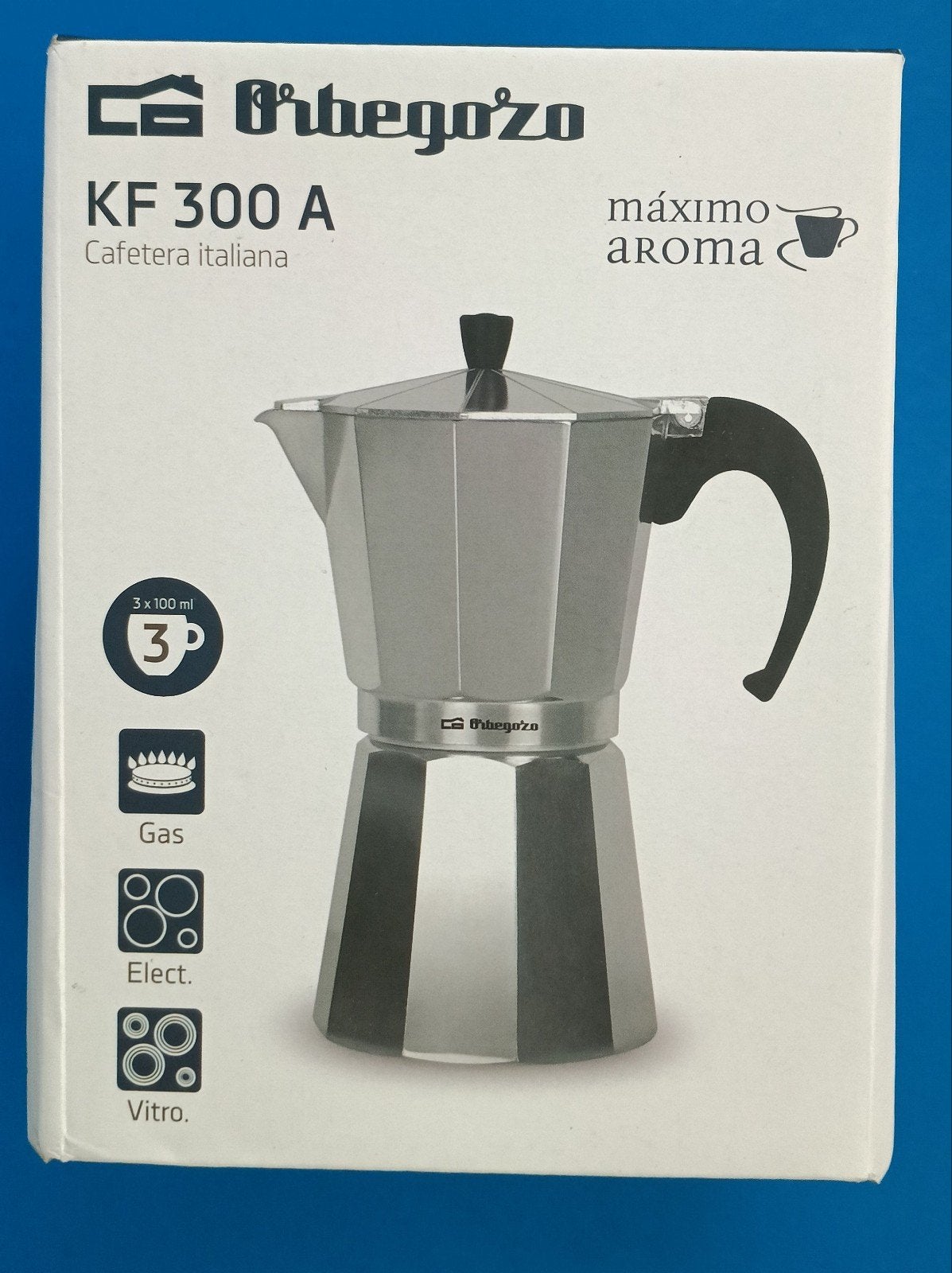Italiaanse Moka Pot 3 kops | Ongebruikt | Nieuwe In doos, Witgoed en Apparatuur, Koffiezetapparaten, Overige modellen, Nieuw, Gemalen koffie