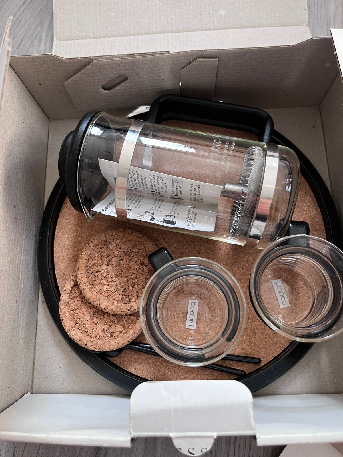 Bodum vintage espresso set, Witgoed en Apparatuur, Koffiezetapparaten, Nieuw, Gemalen koffie, Overige modellen, 2 tot 4 kopjes