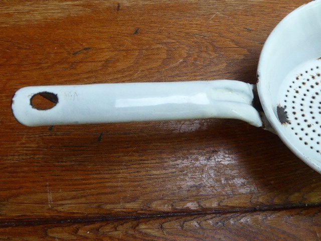 Antiek emaille zeefje, Antiek en Kunst, Ophalen of Verzenden