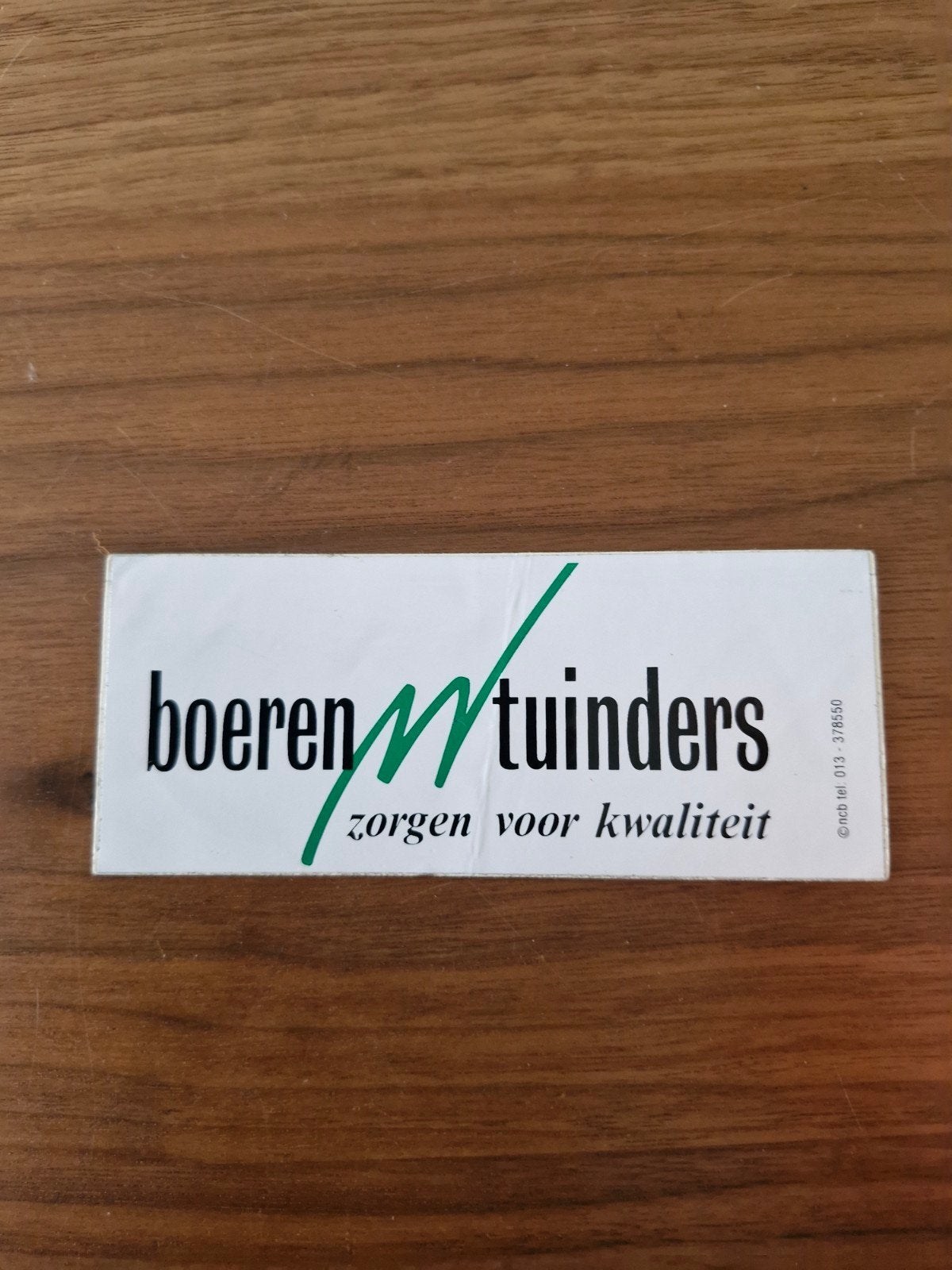 10269 Sticker "boeren tuinders zorgen voor kwaliteit", Ophalen of Verzenden, Nieuw, Overige typen