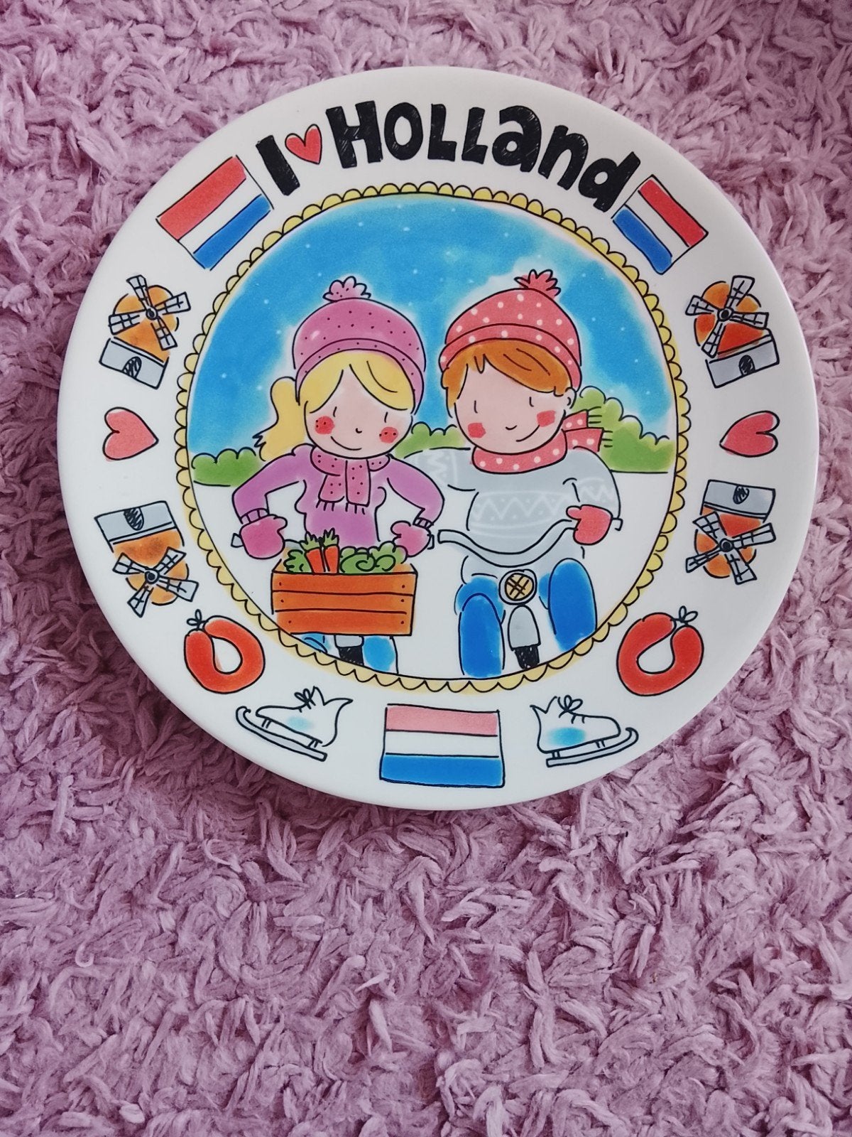 Blond Amsterdam I Love Holland bord, Ophalen of Verzenden, Gebruikt, Aardewerk, Bord(en)