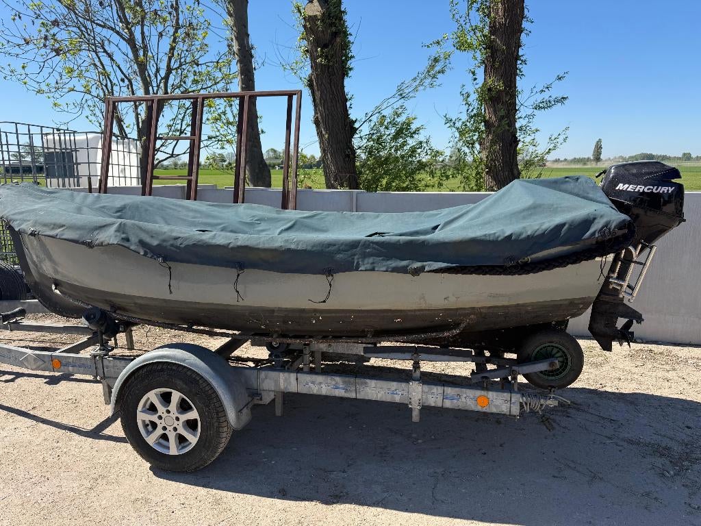 Mulder en de Rijke sloep + goed werkende motor 8pk, Ophalen, Gebruikt, Anker, Buitenboordmotor