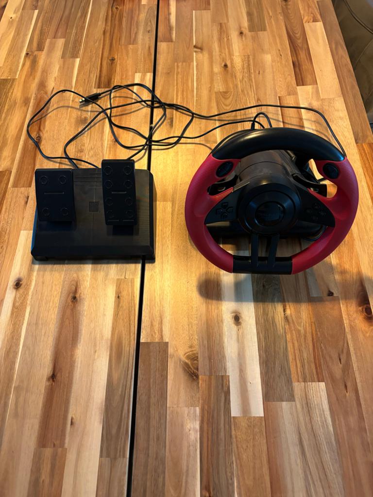 Speedlink Trailblazer Racing Wheel + Shrek Racing Game, Spelcomputers en Games, Speedlink, Racestuur, Gebruikt, Ophalen of Verzenden