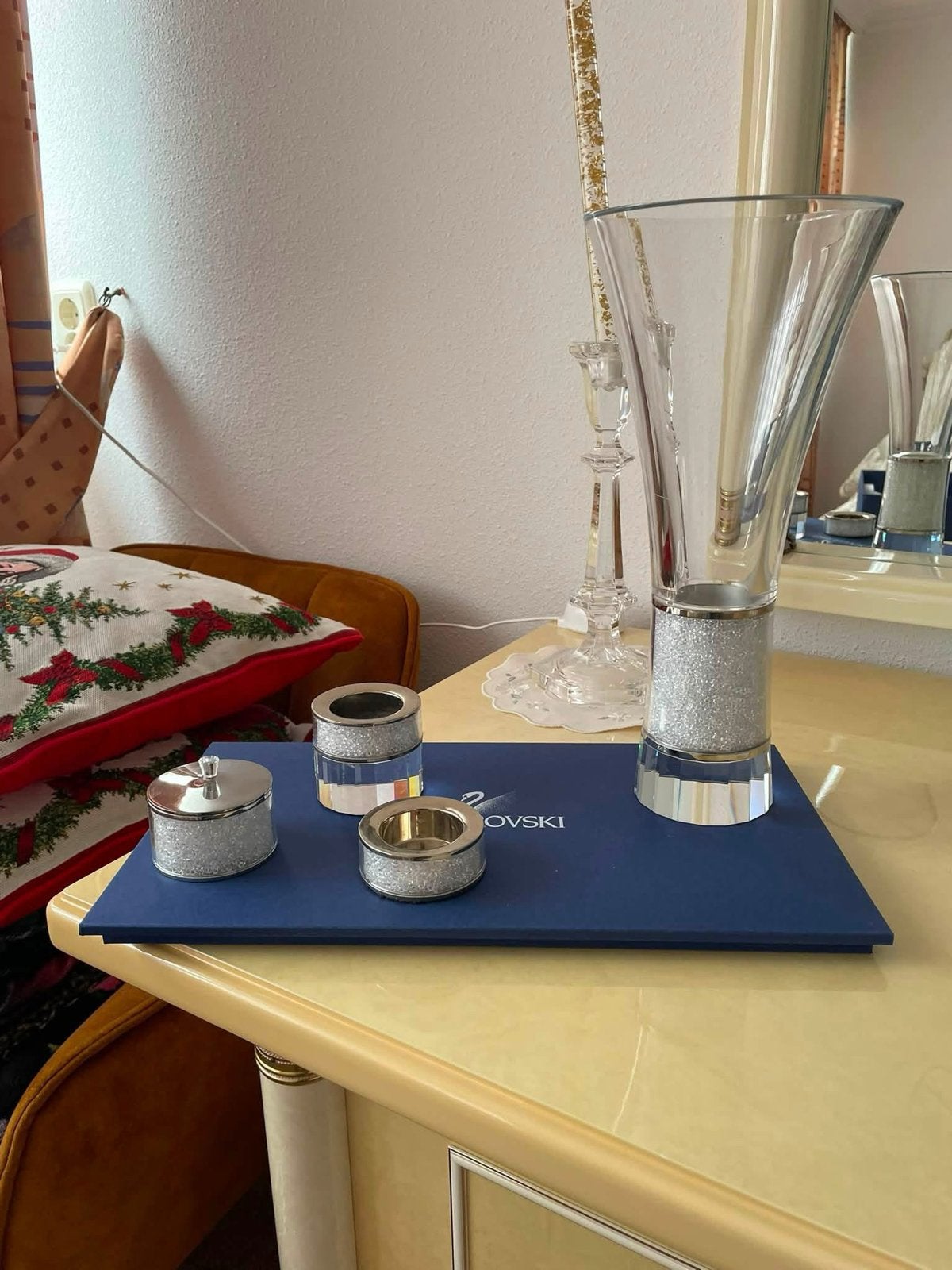 Swarovski vaas en potjes - Zo goed als nieuw, Verzamelen, Swarovski, Ophalen of Verzenden, Zo goed als nieuw, Huisaccessoire
