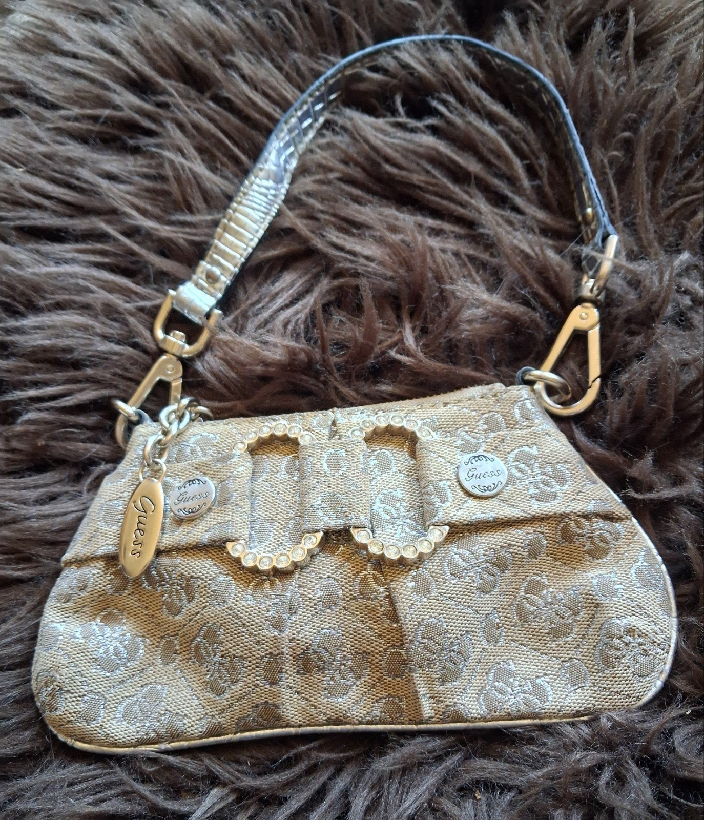 Vintage Guess Mini Baguette Tasje Origineel, Ophalen of Verzenden, Overige kleuren, Schoudertasje