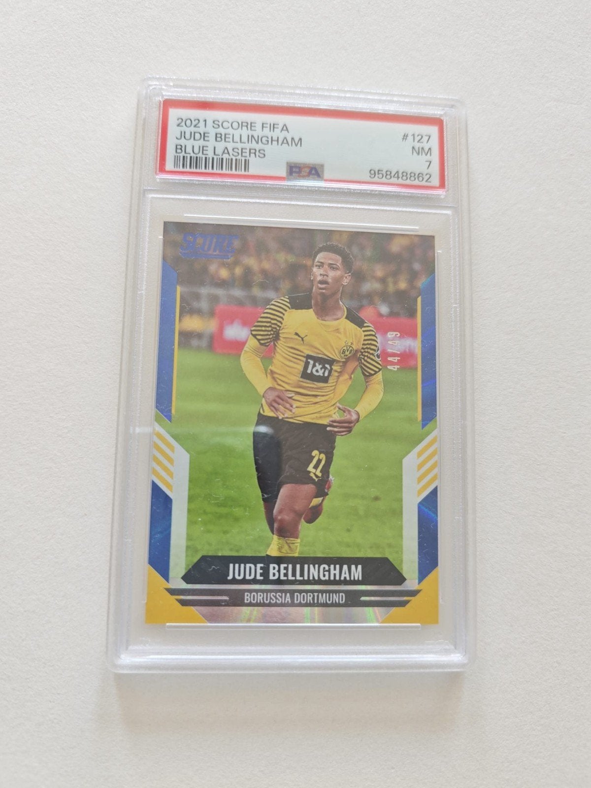 Panini Fifa score jude bellingham /49 psa 7, Ophalen of Verzenden, Zo goed als nieuw, Plaatje
