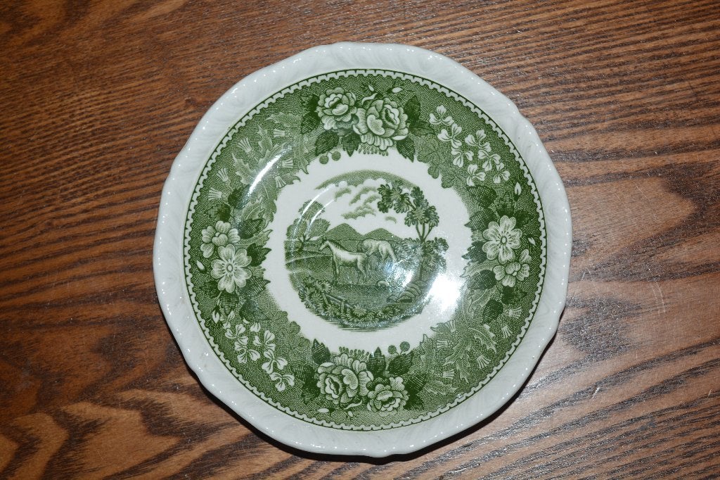 Adams Wedgwood Ironstone groen schoteltje, Antiek en Kunst, Ophalen of Verzenden