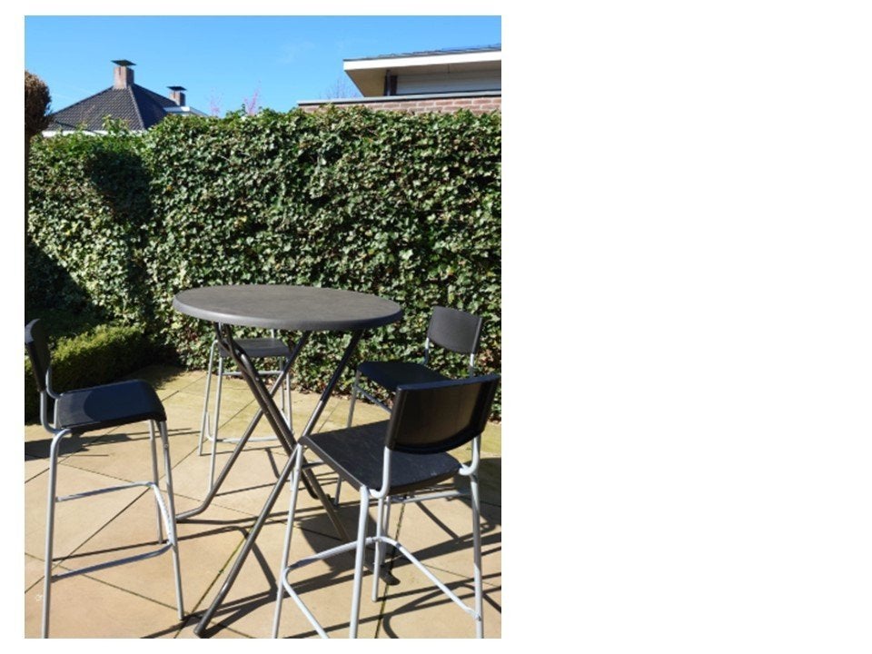 bar stoelen en tafel, Ophalen, 60 tot 90 cm, Nieuw, Metaal