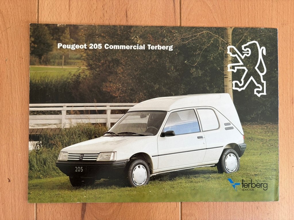 Peugeot 205 Conmercial - Terberg Specials - Folder, Ophalen of Verzenden, Zo goed als nieuw, Peugeot, Peugeot - Terberg Specials