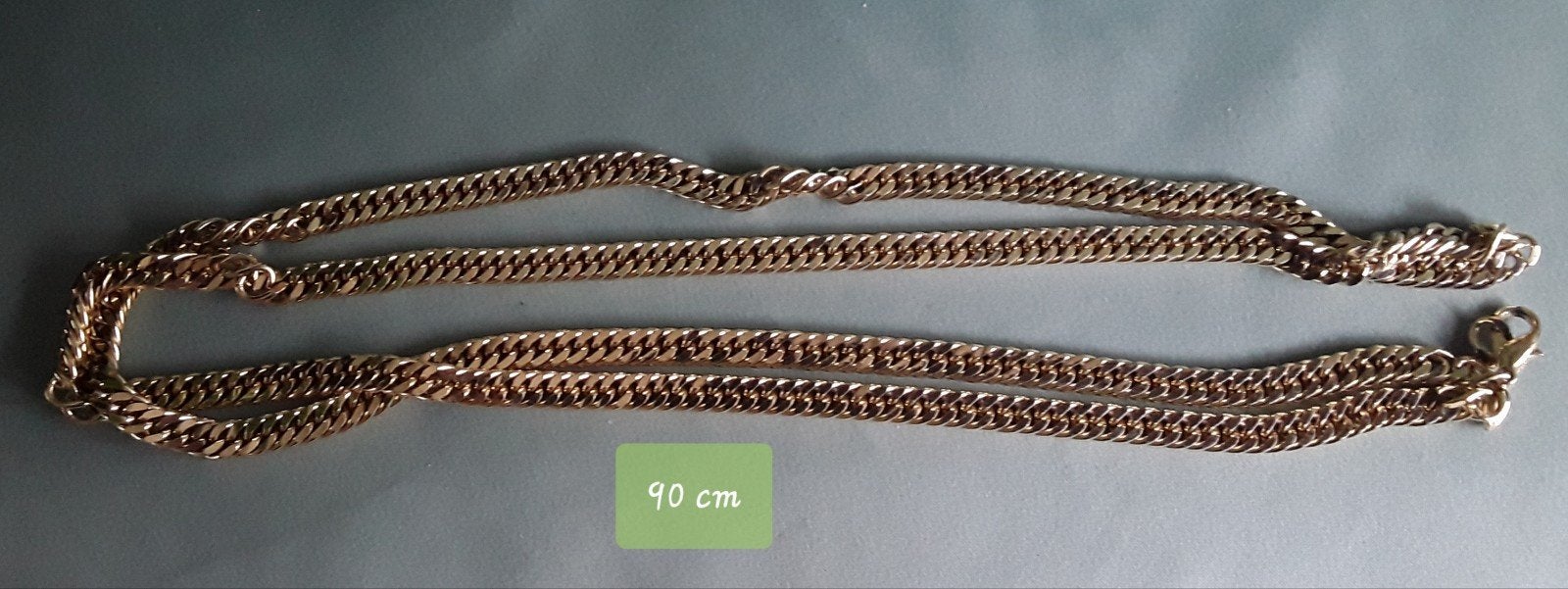 DOUBLE HALSKETTING, Ophalen of Verzenden, Zo goed als nieuw, Goud, Overige materialen