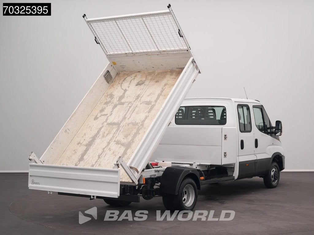 Iveco Daily 35C16 3.0L Dubbel Cabine Kipper met Kist 3,5t Tr, Stof, Gebruikt, Euro 6, 4 cilinders