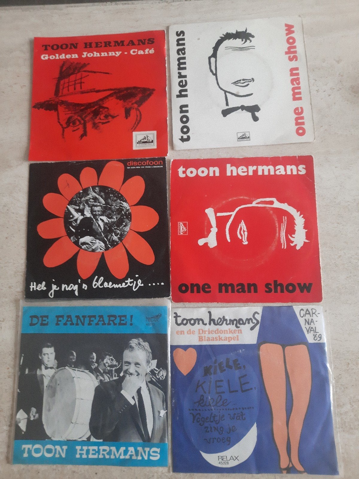 11x vinyl singels van Toon Hermans, Ophalen of Verzenden, Zo goed als nieuw, Overige formaten, Levenslied of Smartlap