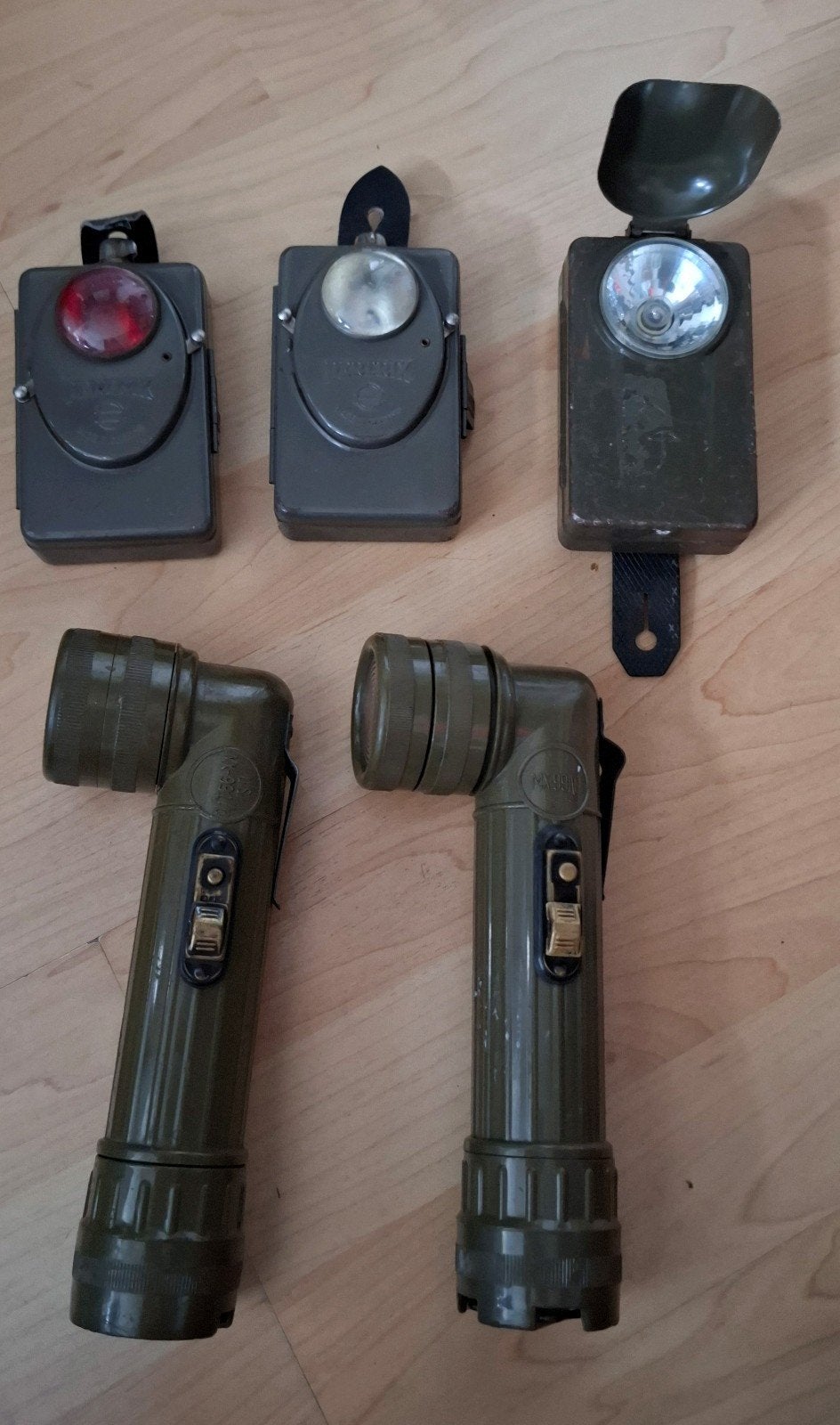 Militaire zaklampen - 5 stuks, werking onbekend, Ophalen of Verzenden, Overige soorten, Overige gebieden, Overige typen
