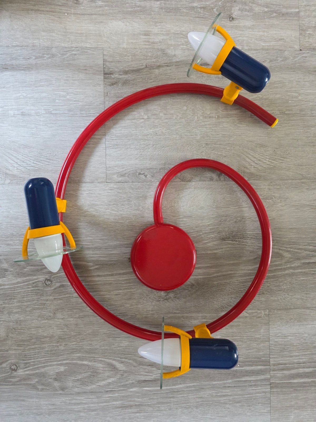 Massive Memphis stijl plafondlamp lamp 3 spots, Modern, Verstelbaar, Onbekend, Ophalen of Verzenden