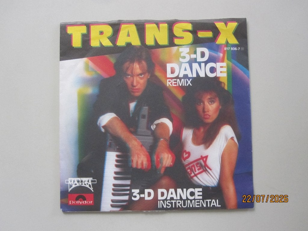 TRANS-X -  3-d dance - vinyl 7", Gebruikt, 7 inch, Ophalen of Verzenden, Pop