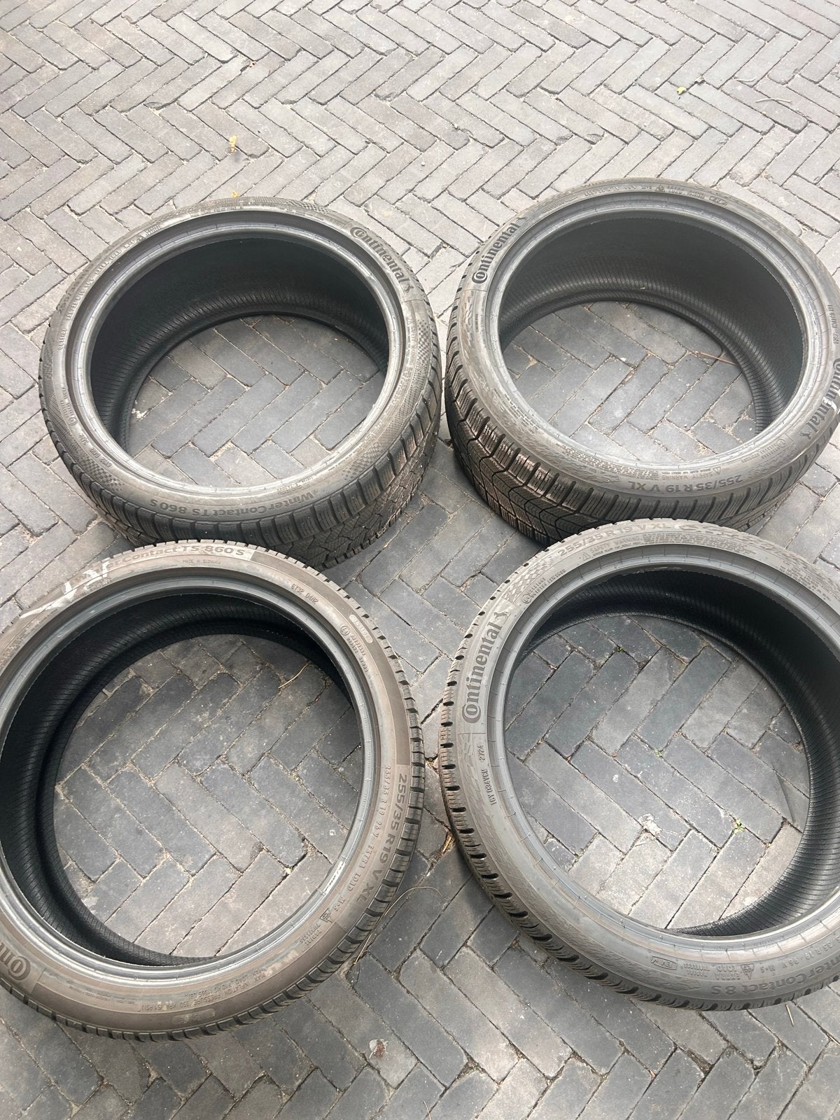 Continental WinterContact 8S en 860s 255/35 R19 winterbanden, Auto-onderdelen, Gebruikt, 255 mm, Winterbanden, Band(en)