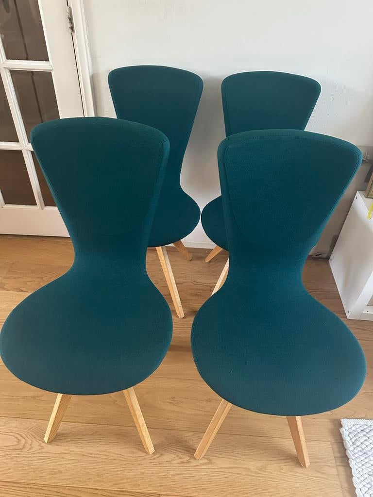 Stokke Varier Ergonomische Eetkamerstoel - Groen/Eiken, Ophalen, Gebruikt, Overige kleuren, Vier