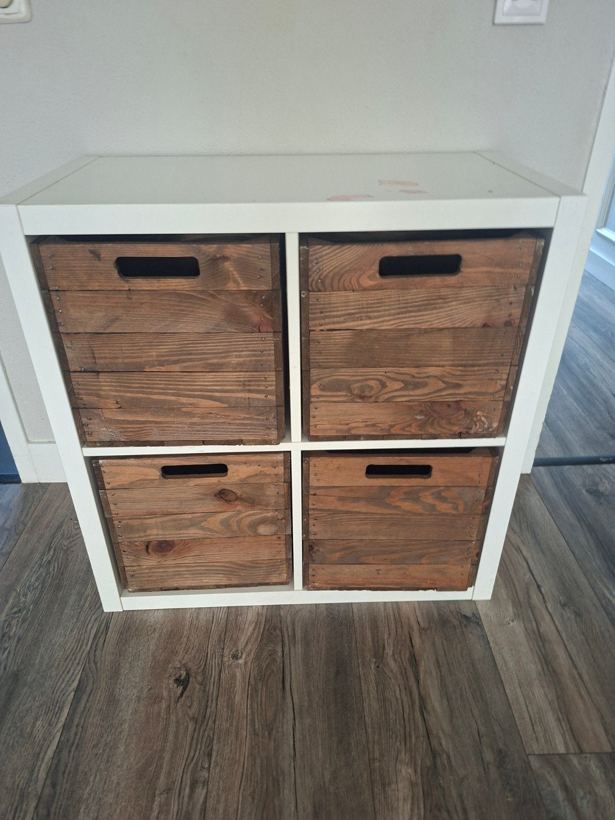 IKEA KALLAX kast met 4 houten bakken, Ophalen
