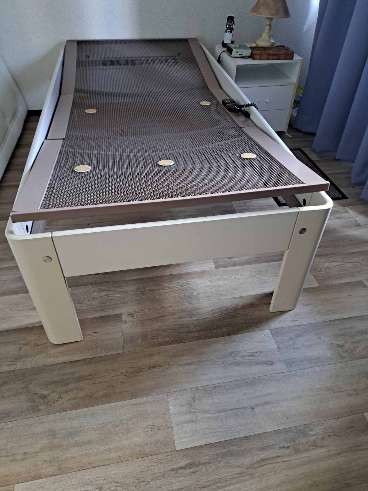 Auping seniorenbed 90x200 met elektrisch verstelbare spiraal, Ophalen of Verzenden, Eenpersoons, Metaal, 90 cm