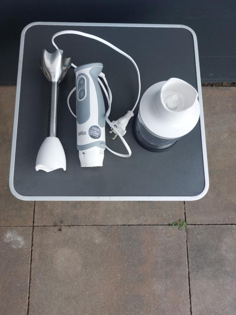 Braun staafmixer 1000W met hakmolen en garde, Ophalen of Verzenden, Gebruikt, Blender