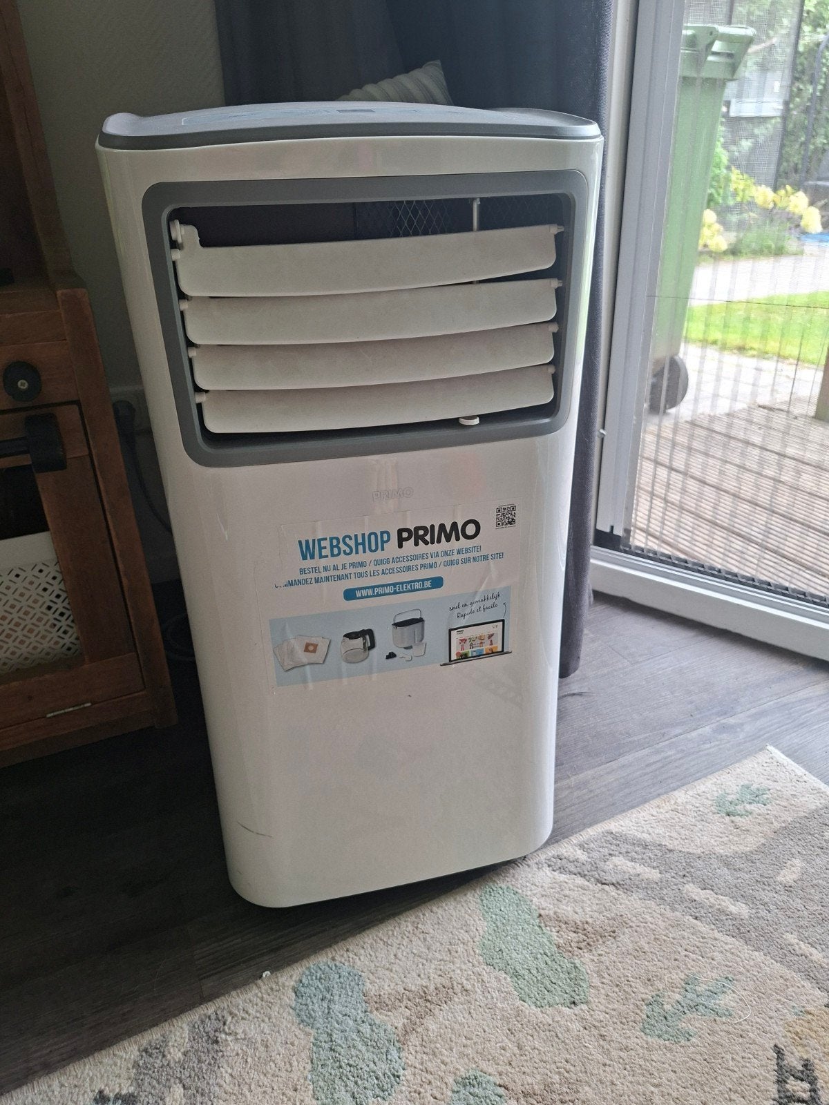PRIMO mobiele airco 9000 BTU, Ophalen, Gebruikt, Minder dan 60 m³, 3 snelheden of meer