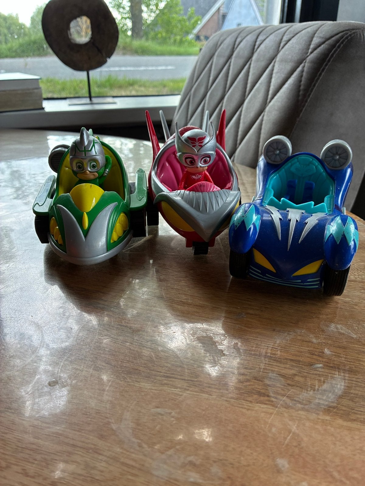 PJ Masks voertuigen met figuren (3 stuks), Kinderen en Baby's, Ophalen of Verzenden, Gebruikt