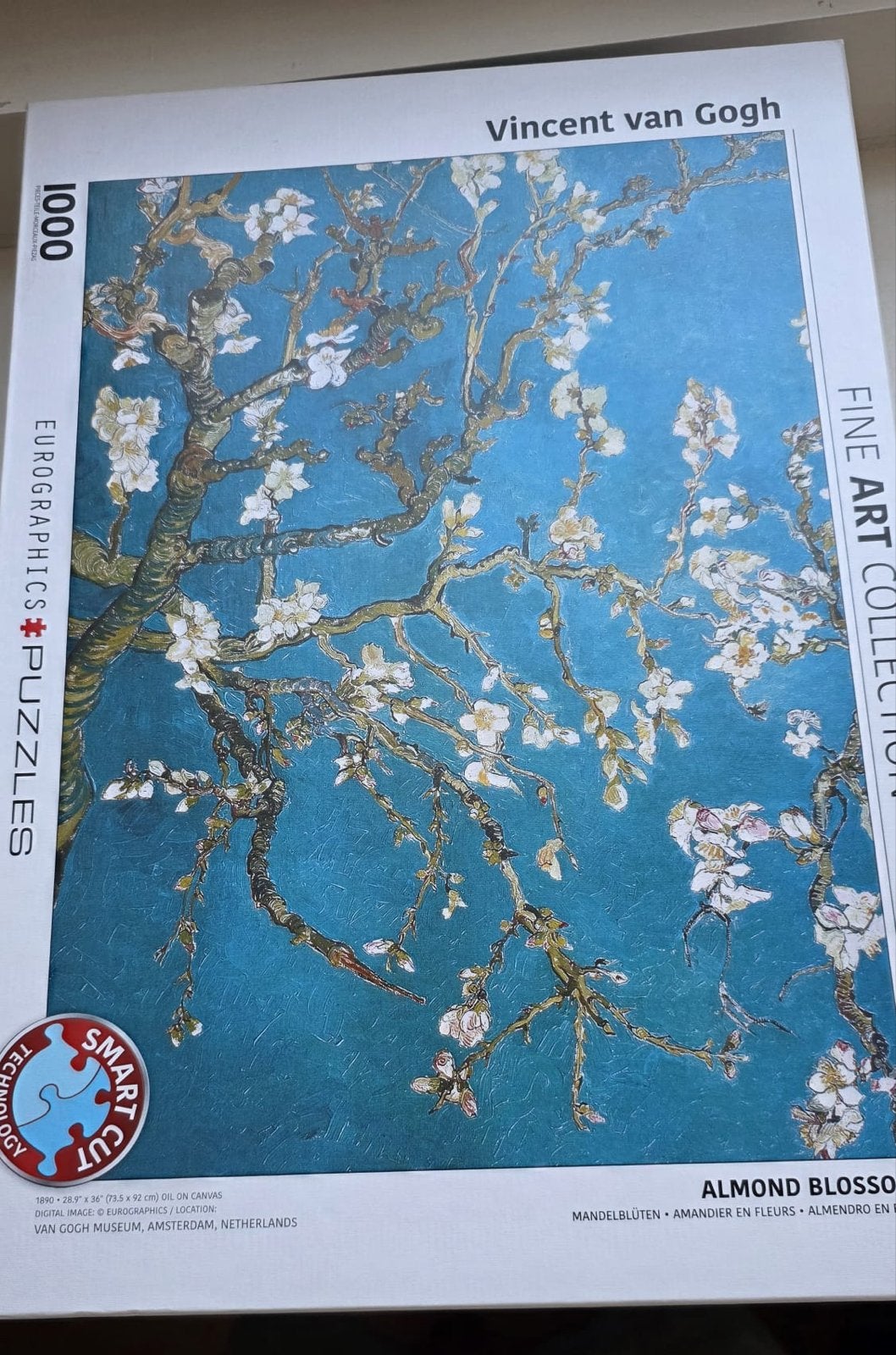 Vincent van Gogh Amandelbloesem puzzel 1000 stukjes, Ophalen, 500 t/m 1500 stukjes, Zo goed als nieuw, Legpuzzel