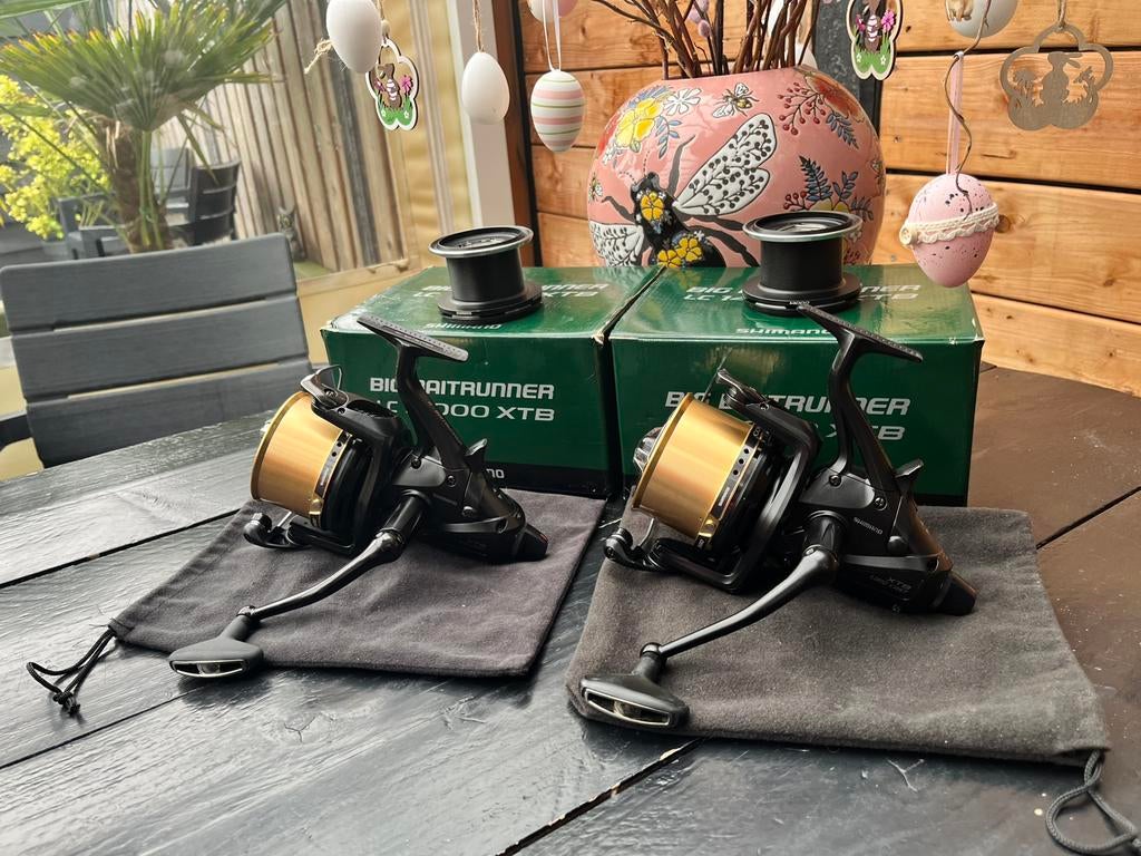 Shimano big baitrunners XTB gouden spoel, Ophalen, Zo goed als nieuw, Molen