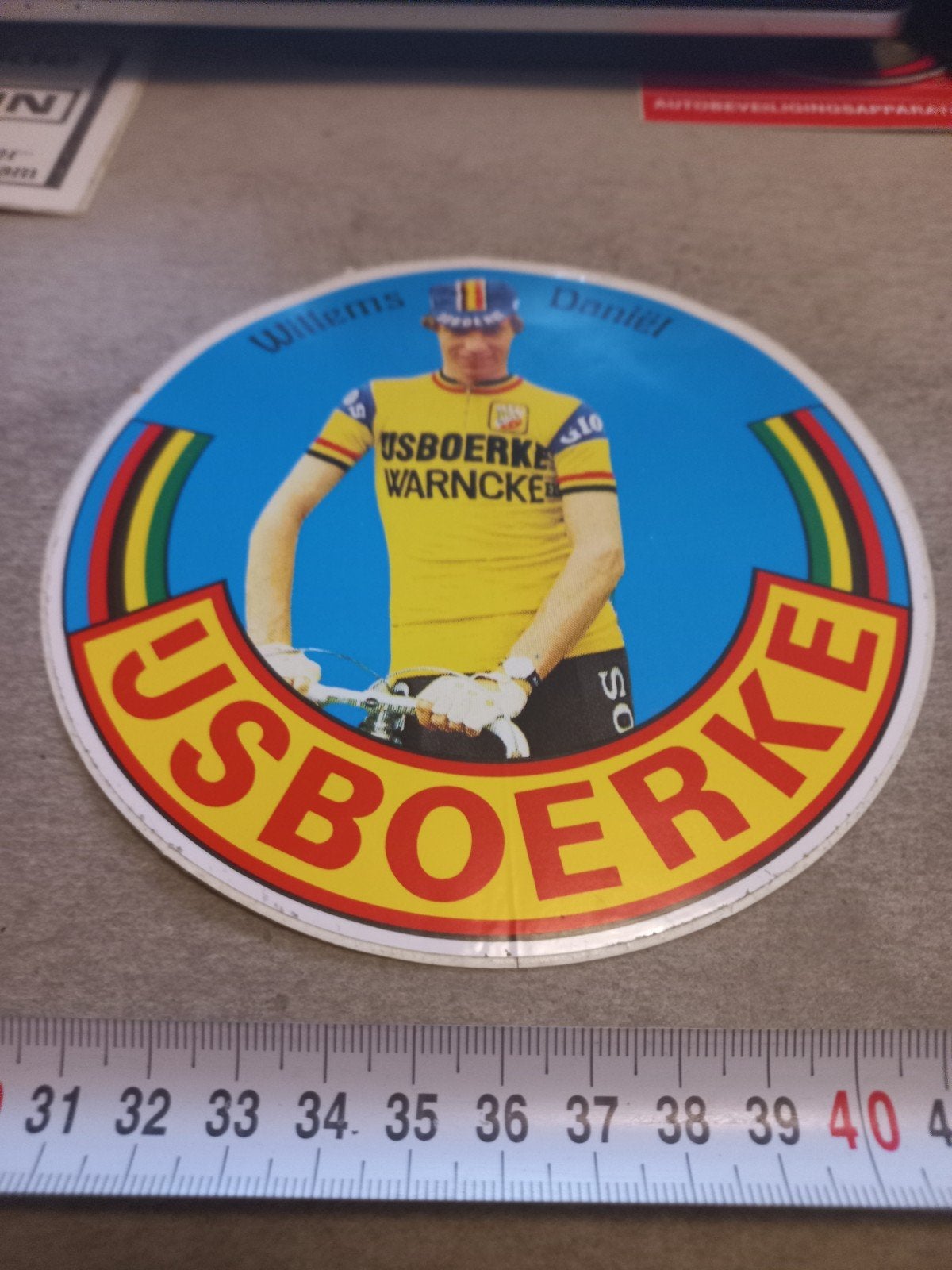 Vintage Usboerke Warncke Wieler Sticker, Verzamelen, Ophalen of Verzenden, Gebruikt