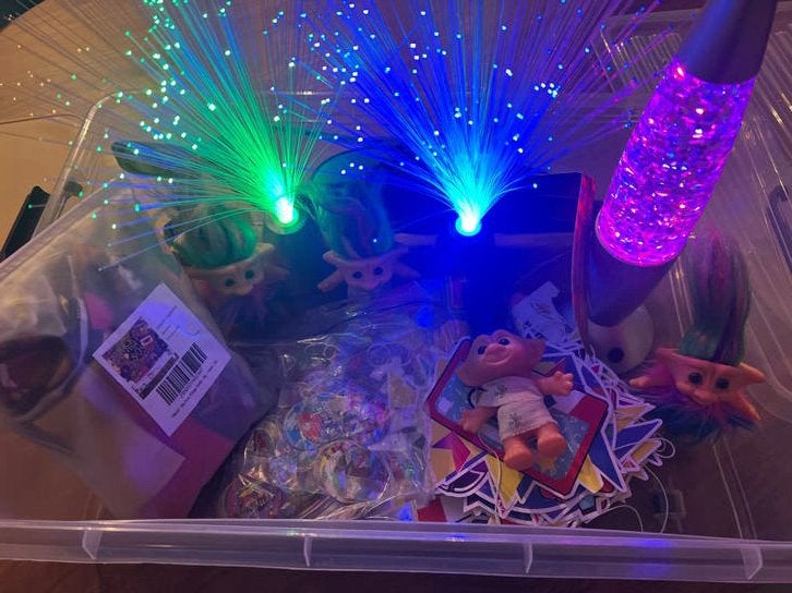 90’s Party Pakket:Flippo's,Trollen,Glasvezel- en Lava lamp, Ophalen, Olympic, Overige typen