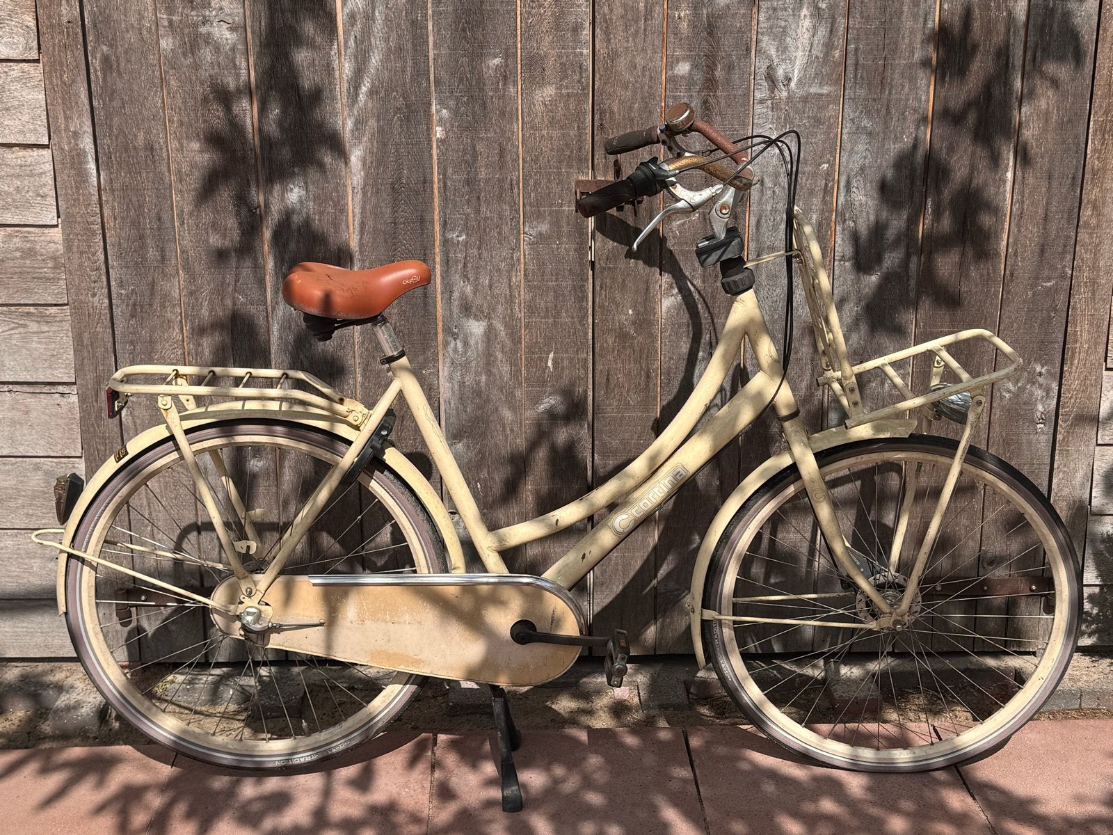 Cortina fiets met voordrager teab, Gebruikt, Versnellingen, 50 tot 53 cm, Trommelrem