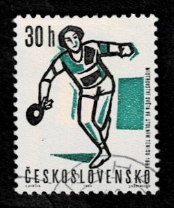1251 Tsjecho-Slowakije sport Wereldkampioenschap tafeltennis, Ophalen of Verzenden, Overige landen, Gestempeld