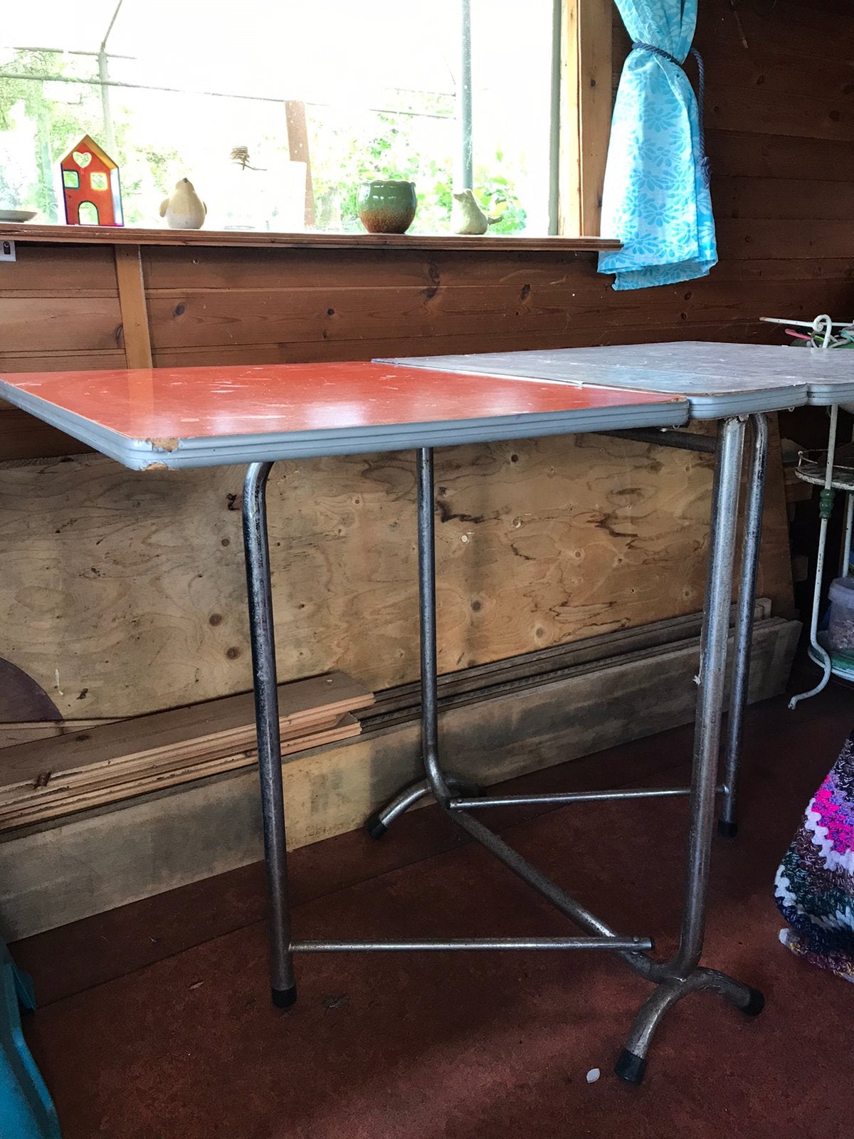 Retro klaptafeltje, Minder dan 55 cm, Gebruikt, Rond, Ophalen of Verzenden