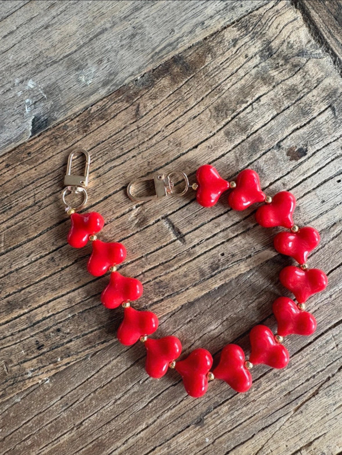 telefoonkoord met hartjes rood, Ophalen of Verzenden, Nieuw, Telefoonhanger of Accessoire, Universeel