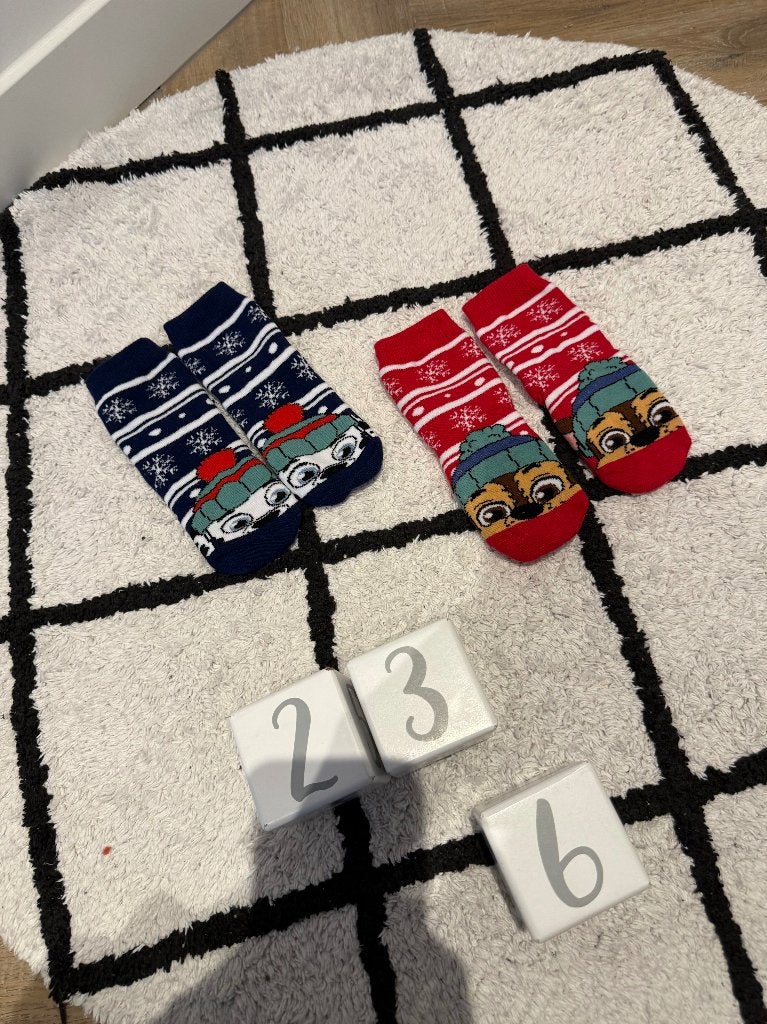 Nieuw 2x blauw rood Paw Patrol peuter sokken dik winte 23 26, Jongen of Meisje, Nieuw, Ophalen of Verzenden, Paw Patrol
