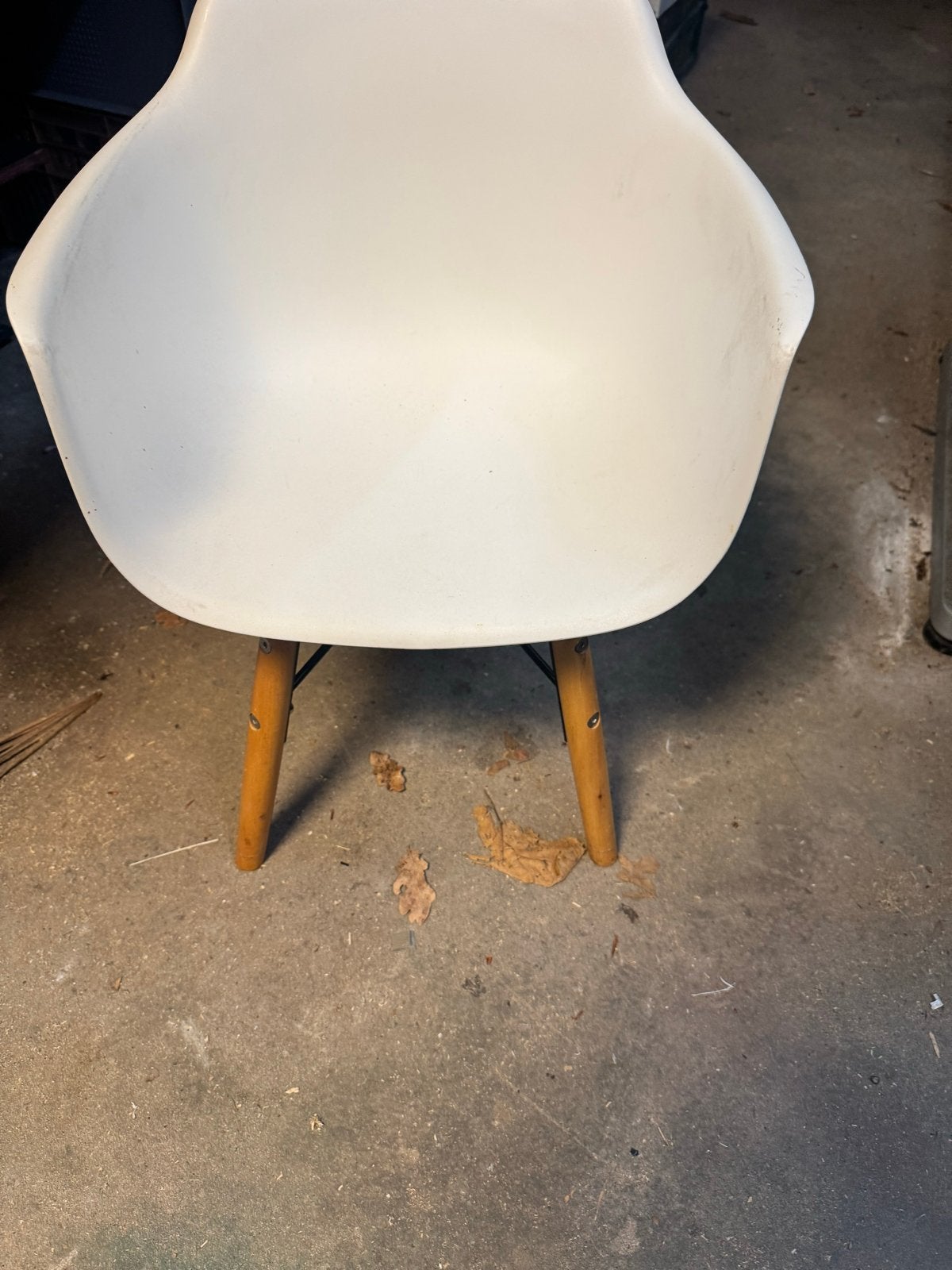 Ikea kinderstoel - Wit met houten poten, Ophalen, Gebruikt, Overige typen