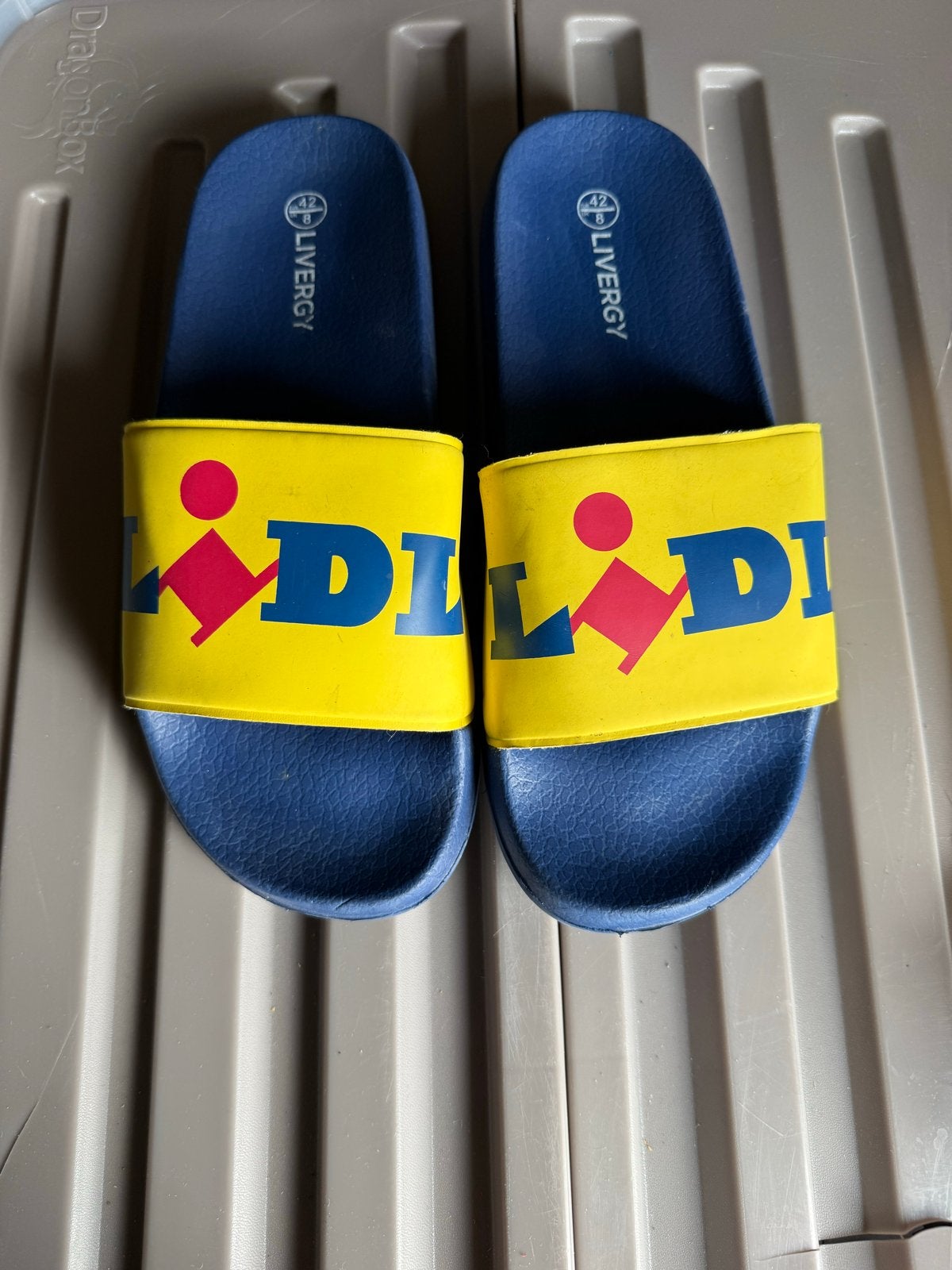 Lidl slippers maat 42, Kleding | Heren, Ophalen of Verzenden, Zo goed als nieuw, Blauw, Slippers
