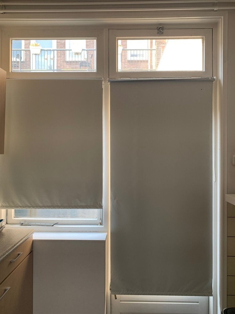 Rolgordijn (evt 2) wit 90 x 180cm, Huis en Inrichting, Stoffering | Gordijnen en Lamellen, Ophalen, Gebruikt, Rolgordijn, Wit