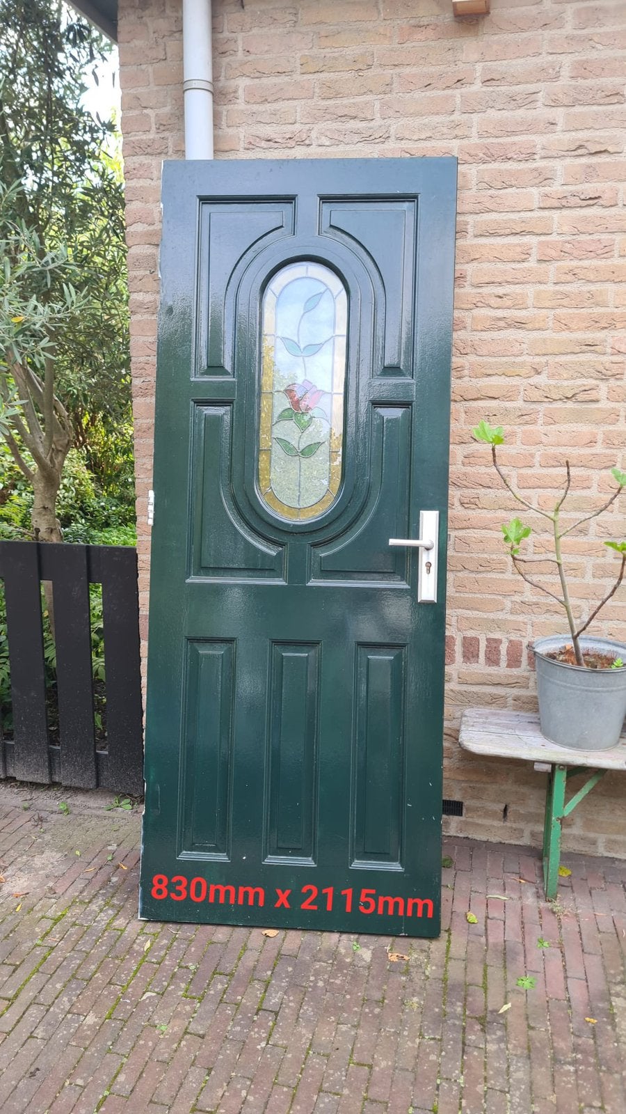 Voordeur 830x2115 mm/scharnier links, Doe-het-zelf en Verbouw, Ophalen, Gebruikt, 80 tot 100 cm, Buitendeur