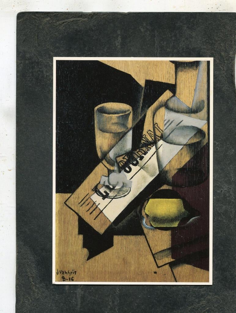 Ansicht Juan Gris - Stilleven met karaf en citroen, Verzenden, 1980 tot heden, Ongelopen, Overige thema's