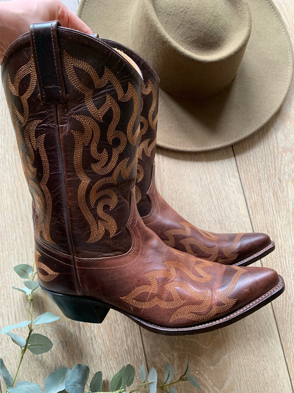 Old West cowboylaarzen 38 western boots laarzen, Hoge laarzen, -, Ophalen of Verzenden, Zo goed als nieuw