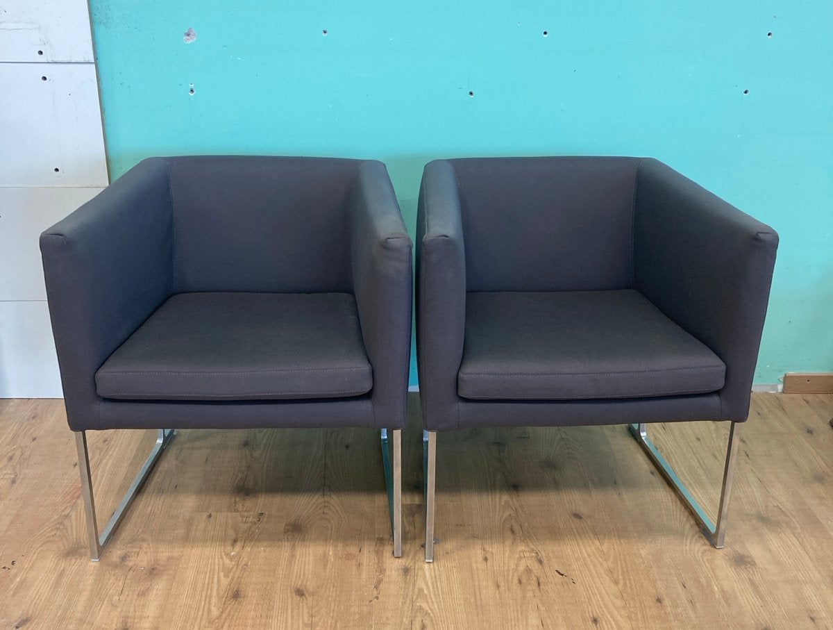 2x B&B Italia Sedia Solo fauteuils - 395 voor beide samen, Ophalen, Gebruikt, Twee, Stof